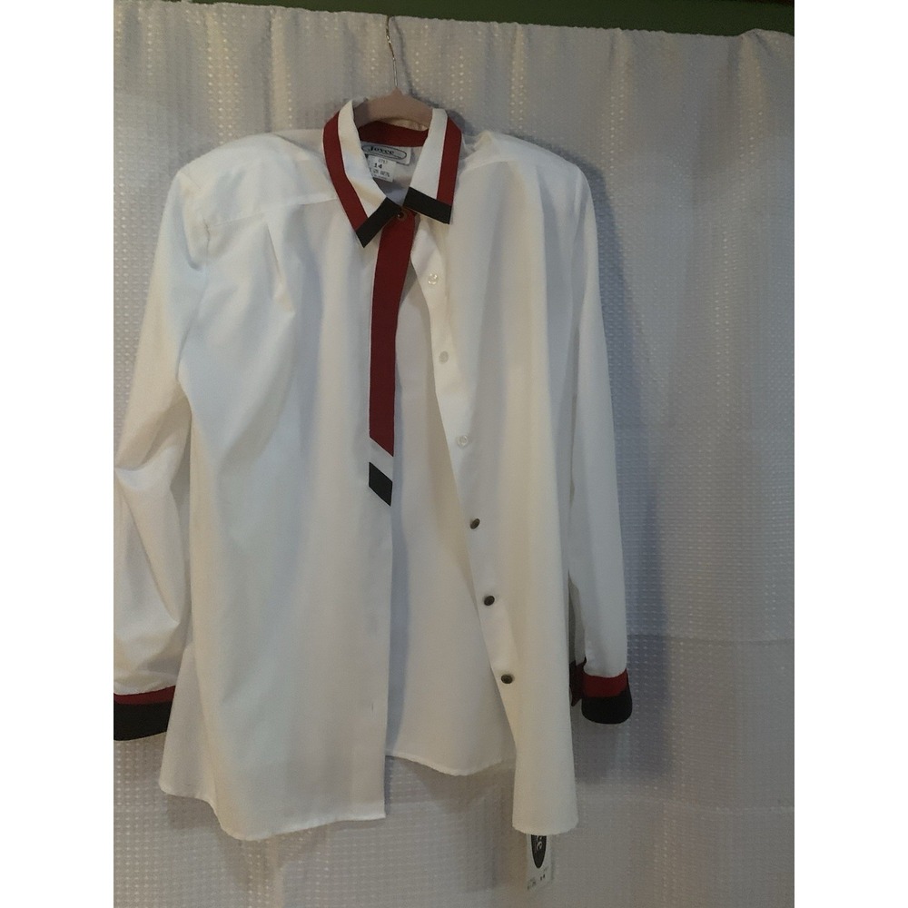 Joyce Sportswear Womens Blouse‎ 14 NWT Vintage White Red